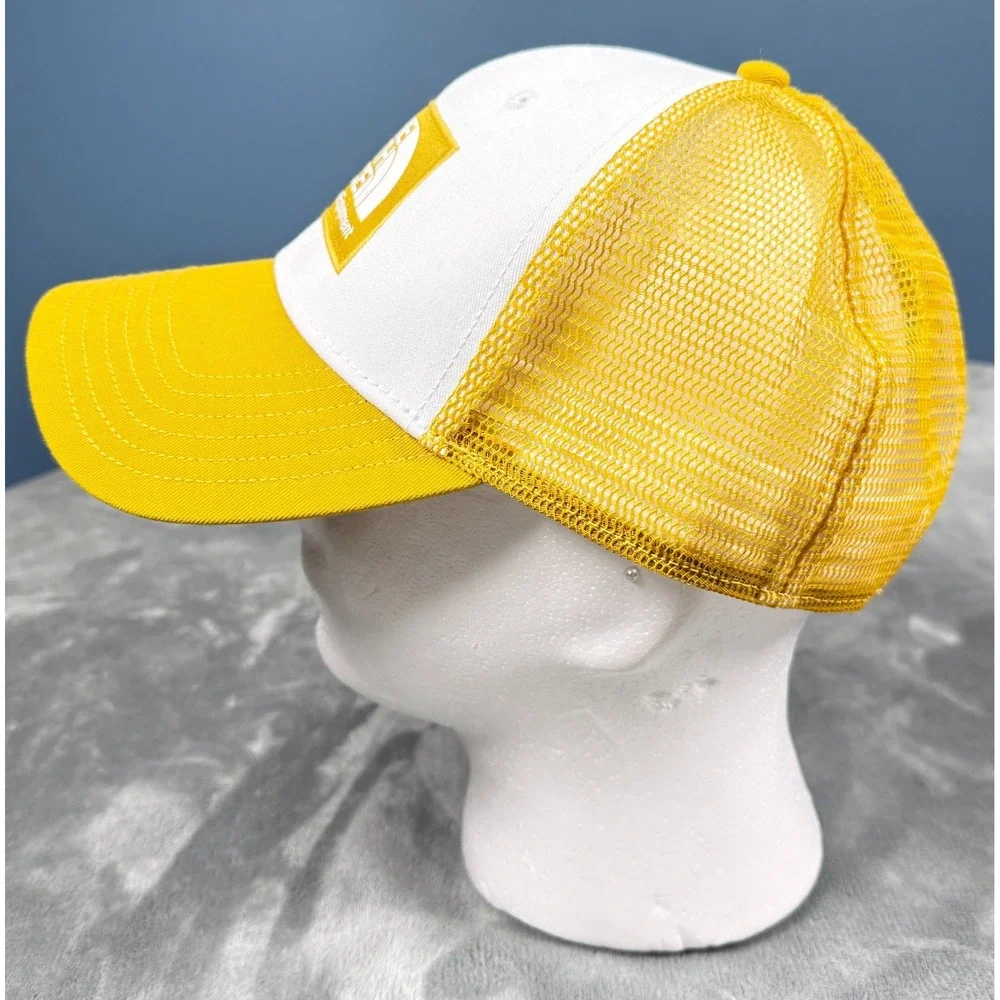 The North Face Mudder Trucker Hat Snapback White Yellow Fine Alpine Equipment